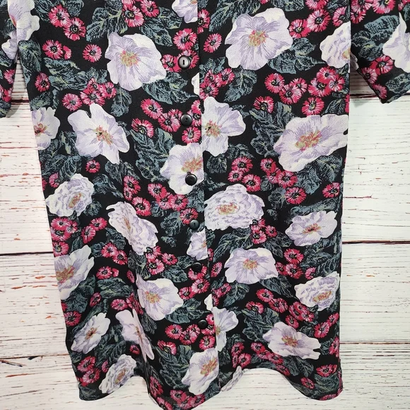 Vintage 80s Warren Z Shirt Dress - Picture 6 of 7